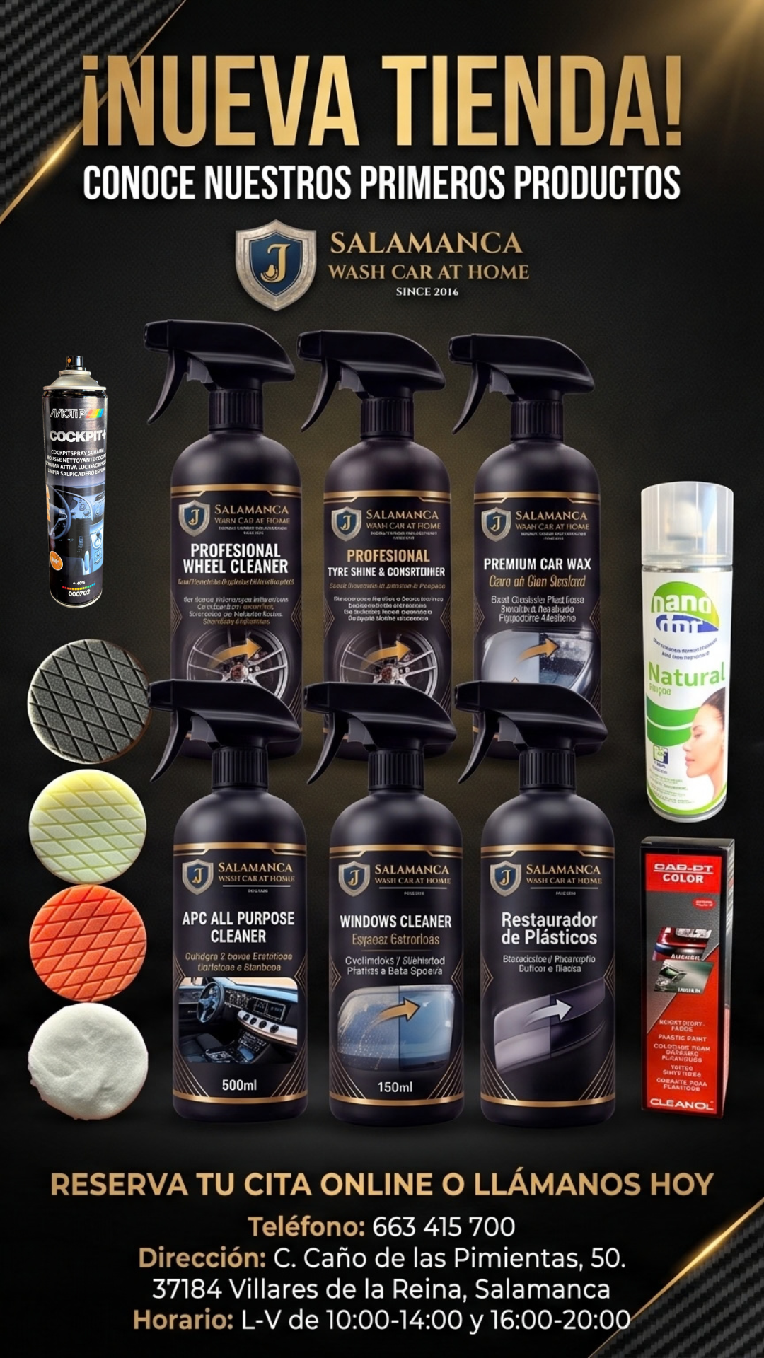 ¡Nueva tienda! Conoce nuestros primeros productos profesionales de limpieza y detailing en Salamanca