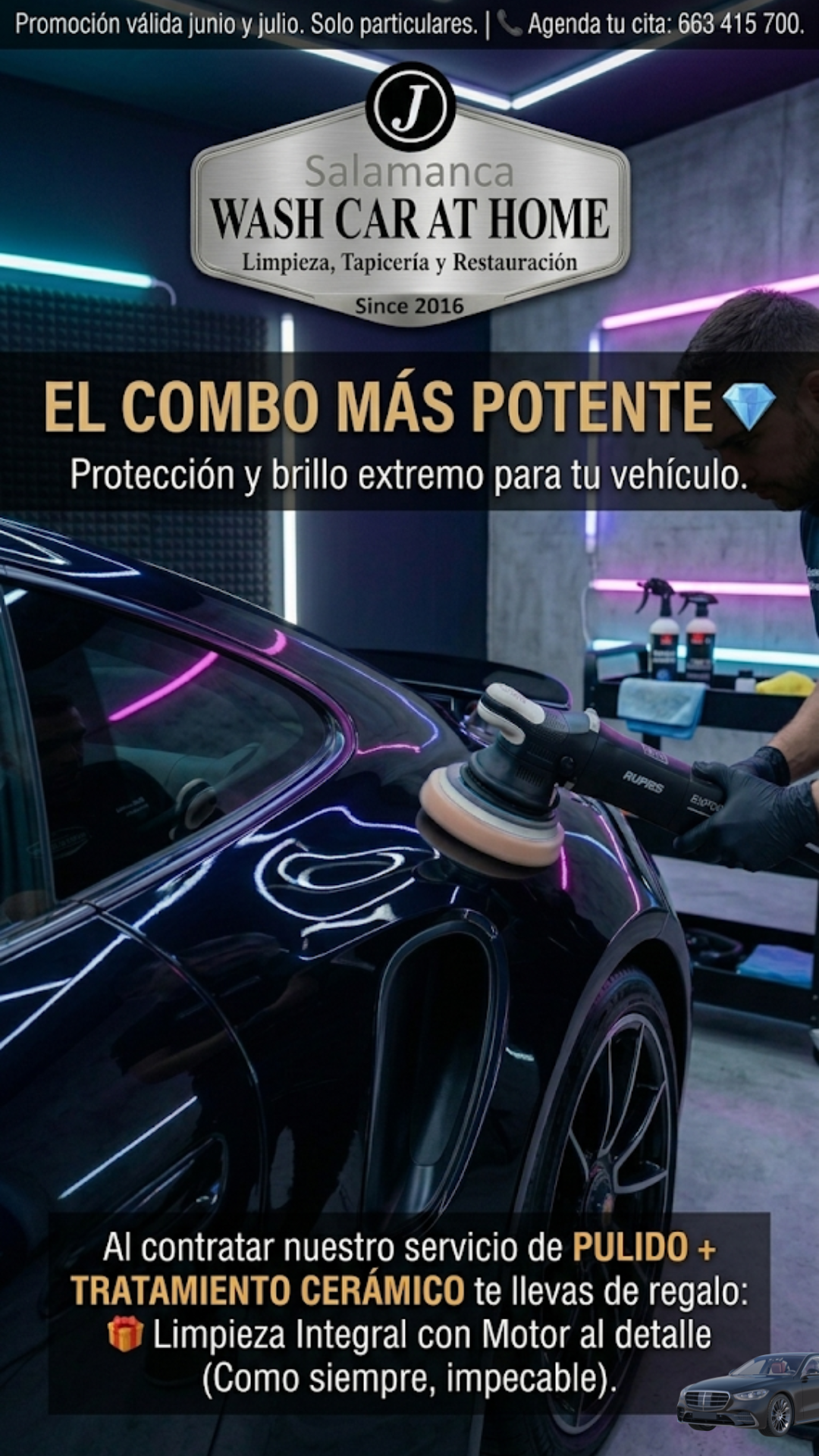 Combo Pulido + Tratamiento Cerámico con limpieza integral de regalo
